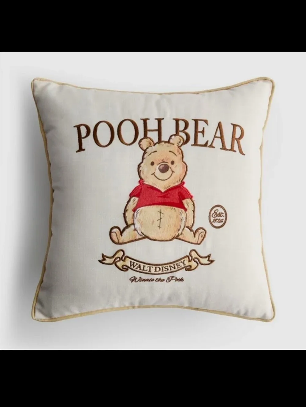 Walt Disney Pooh Bear Decorative Pillow - Cream & Red, Primark